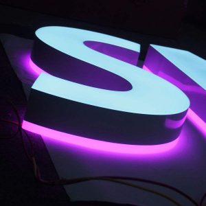illuminate names of electronics shops 3d acrylic letter led signs