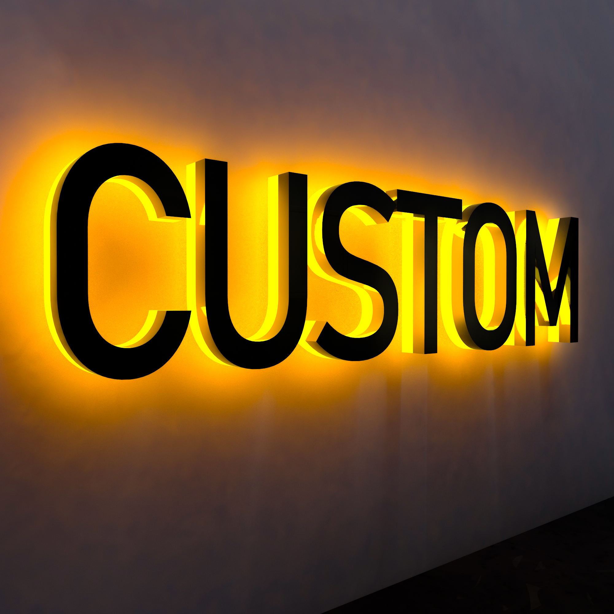 outdoor signage maker letter store led 3d wall logo custom hotel 3d frontlit & backlit illuminated indoor office sign