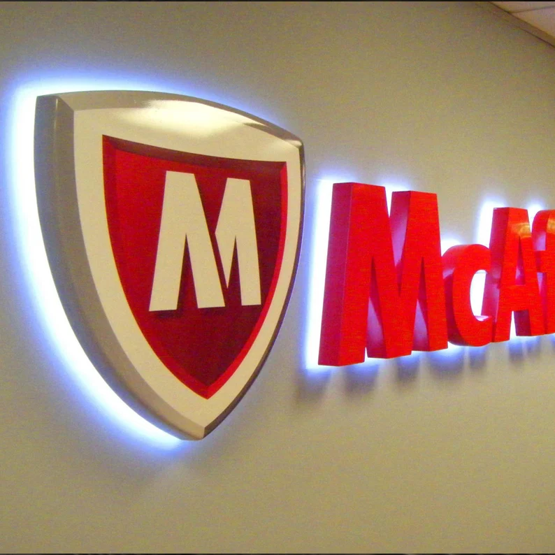 outdoor signage maker letter store led 3d wall logo custom hotel 3d frontlit & backlit illuminated indoor office sign