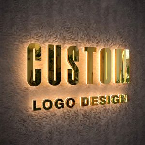 custom led backlit signs – 3d stainless steel business logo signage | outdoor storefront channel letter sign boards